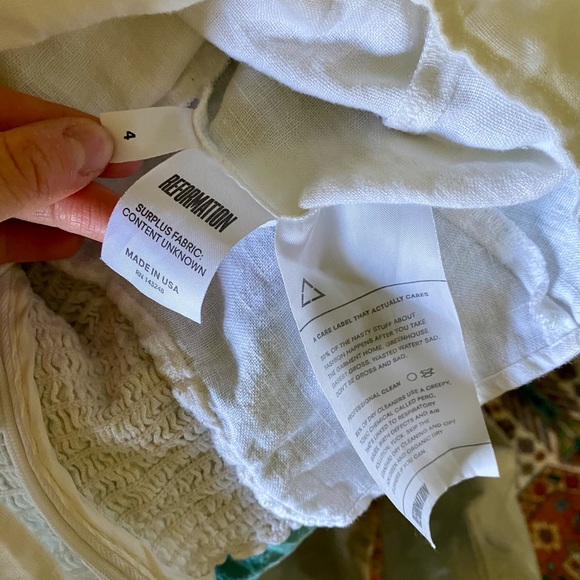 Reformation White Linen Tank - Picture 5 of 6